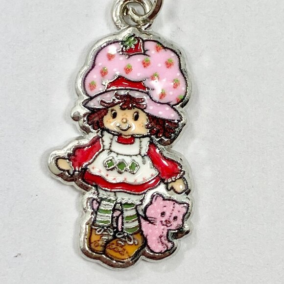 Vintage Strawberry Shortcake Custard Kitty Cat Clip On Charm Zipper Pull Bag - Picture 4 of 8